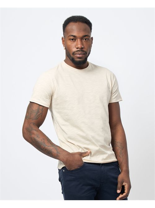 Yes Zee Raw Cut Cotton Crew Neck T-Shirt YES ZEE | T722-TL000222